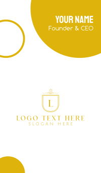 Golden Luxurious Badge Lettermark Business Card Design