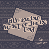 Folk Lithuanian Independence Day Instagram Post Design