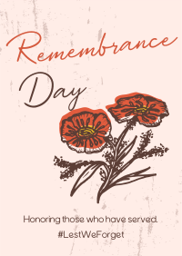 Remembrance Poppies Poster Design