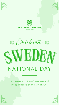 Conventional Sweden National Day TikTok Video Image Preview