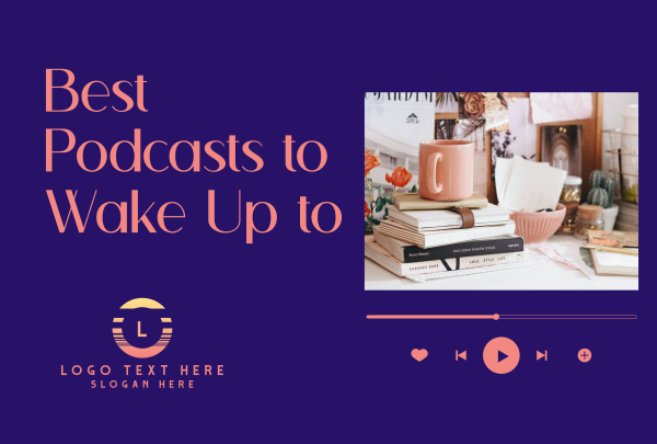 Morning Podcast Pinterest Cover Design Image Preview