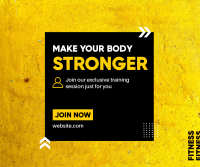 Make Your Body Stronger Facebook Post Design