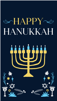 Peaceful Hanukkah Facebook Story Design