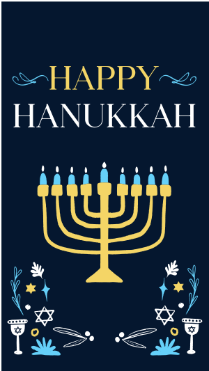 Peaceful Hanukkah Facebook story Image Preview