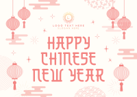 Chinese New Year Lanterns Postcard Image Preview