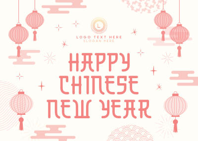 Chinese New Year Lanterns Postcard Image Preview