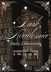 Dark Academia Study Playlist Poster Image Preview