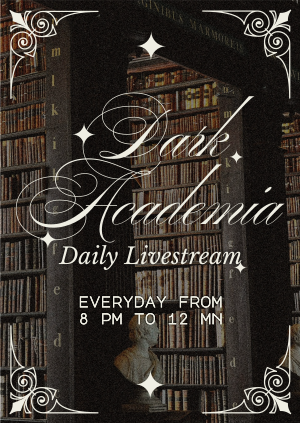 Dark Academia Study Playlist Poster Image Preview