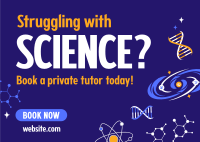 Science Private Tutorial Postcard Design