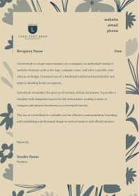Minimal and Feminine Floral Letterhead Image Preview
