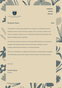 Minimal and Feminine Floral Letterhead Design