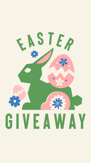 Floral Easter Bunny Giveaway Instagram story Image Preview