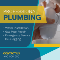 Modern Professional Plumbing Instagram post Image Preview