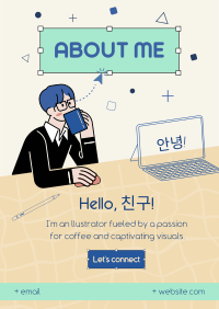 About Me Illustration Poster Image Preview
