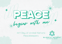 United Nations Peace Begins Postcard Design