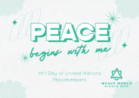 United Nations Peace Begins Postcard Image Preview