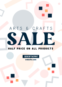 Art Supply Clearance Poster Design