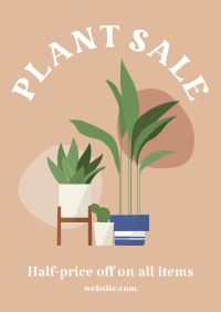 Quirky Plant Sale Poster Design