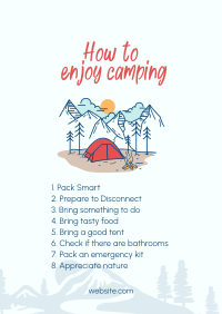 How to enjoy camping Poster Image Preview