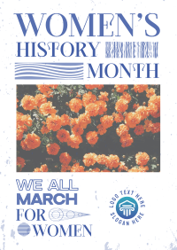 Women's History March Flyer Design