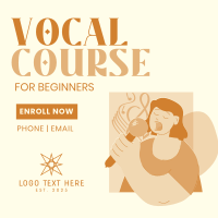 Vocal Course Instagram Post Design