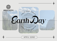 Earth Day Minimalist Postcard Image Preview