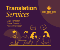 Translator Services Facebook post Image Preview