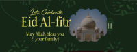 Eid Al Fitr Greeting Facebook Cover Design