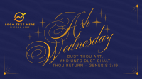 Simple Elegant Ash Wednesday Facebook Event Cover Design