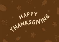 Happy Thanksgiving Postcard Design