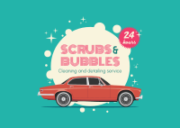Bubble Car Postcard Design