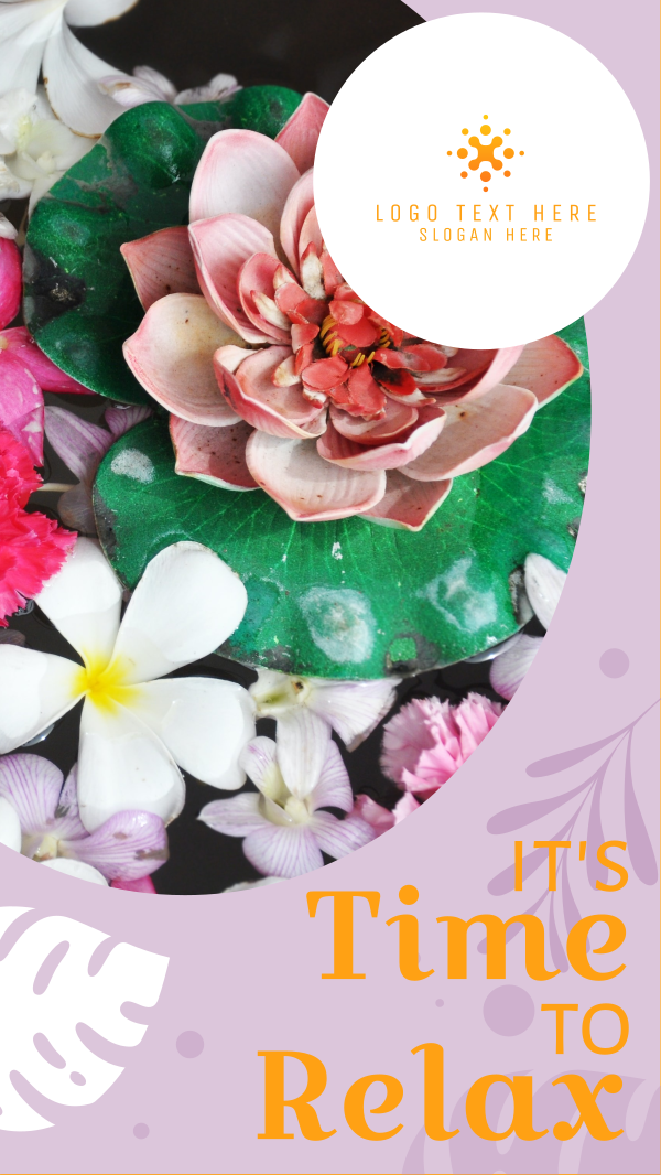 Relaxation Lotus Flower Facebook Story Design Image Preview