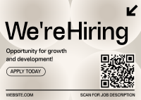 Simple We’re Hiring Postcard Design