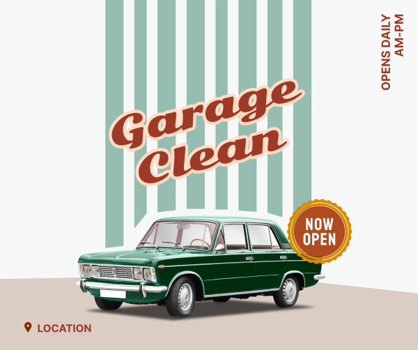 Garage Clean Facebook Post Design Image Preview