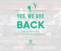 Cafe Reopening Announcement Facebook Post Design