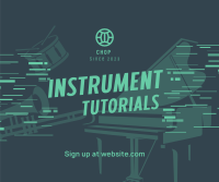 Music Instruments Tutorial Facebook Post Design