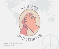 World Refugee Hand Lineart Facebook post Image Preview