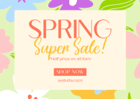 Spring Has Sprung Sale Postcard Image Preview