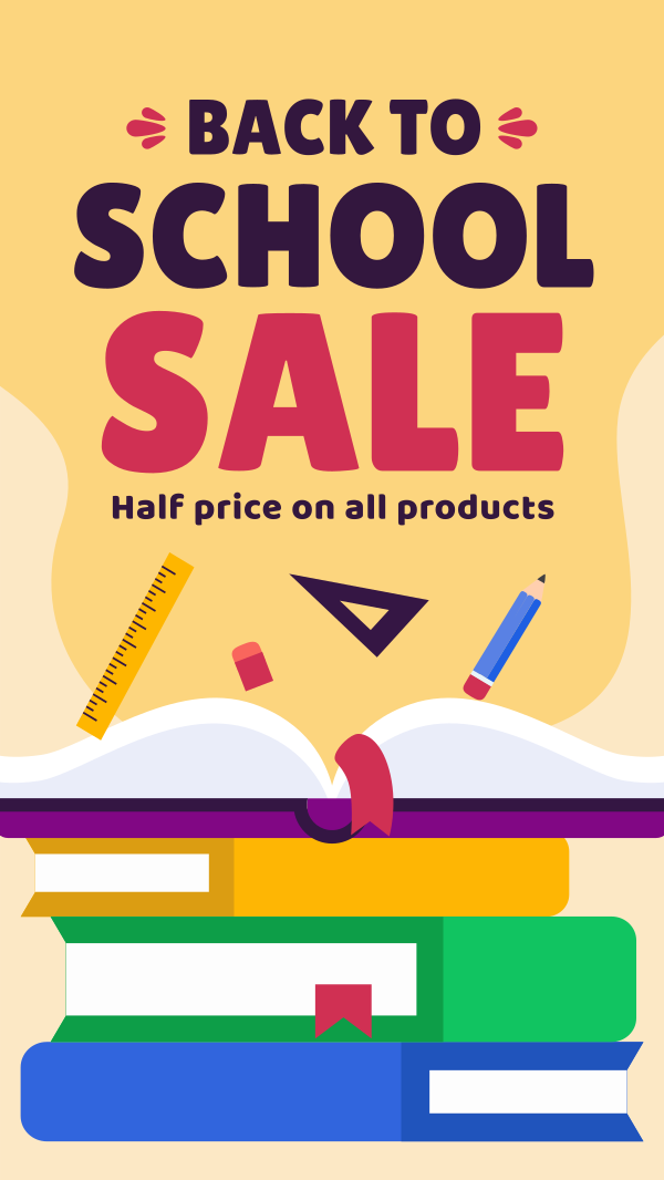 Back To School Discount Instagram Story Design Image Preview