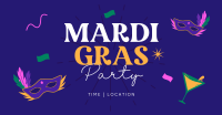 Mardi Gras Party Facebook ad Image Preview