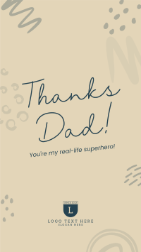 Thanks Dad Script Facebook story Image Preview