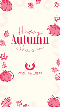 Leaves and Pumpkin Autumn Greeting TikTok Video Preview