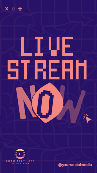 Live Stream Waves Facebook Story Design