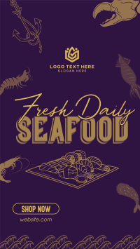 Fun Seafood Restaurant Instagram Story Preview