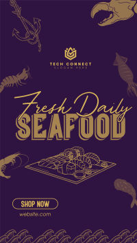 Fun Seafood Restaurant Instagram story Image Preview