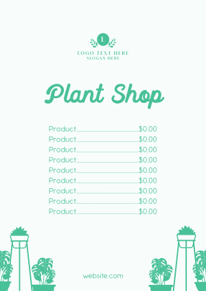 Indoor Plant Shop Menu Image Preview