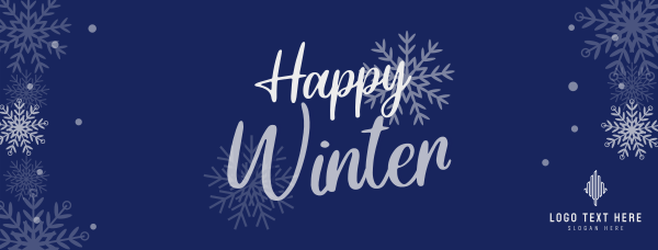 Winter Snowflake Greeting Facebook Cover Design