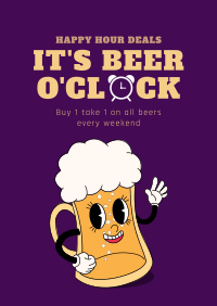 It's Beer Time Poster Design
