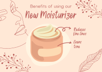 New Moisturizer Benefits Postcard Image Preview