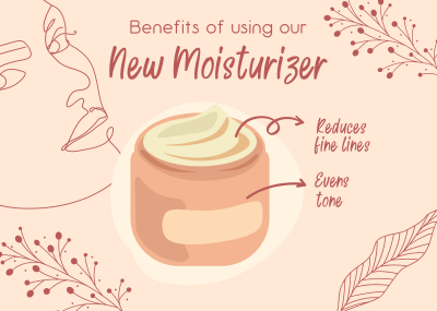 New Moisturizer Benefits Postcard Image Preview